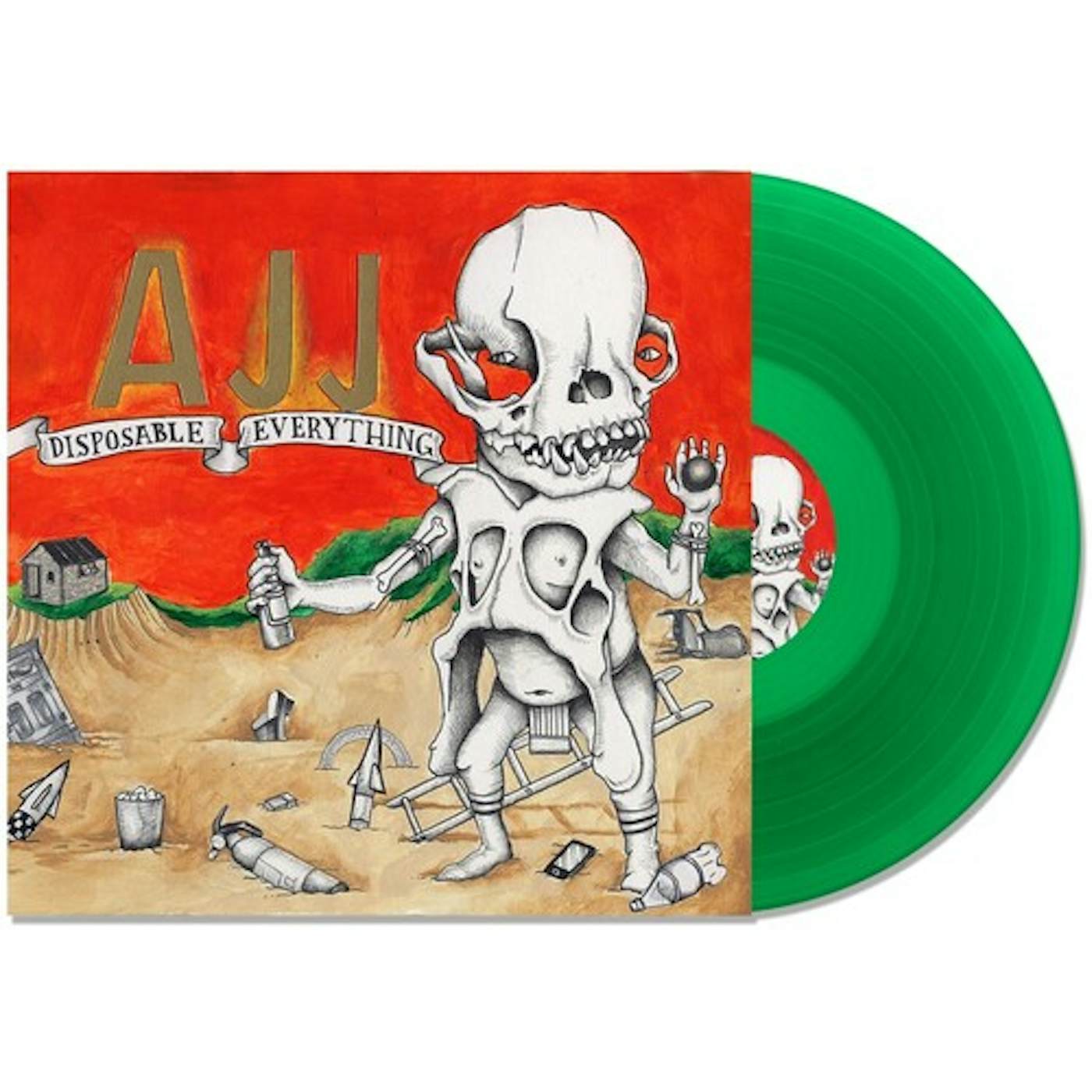 AJJ Disposable Everything - Green Vinyl Record