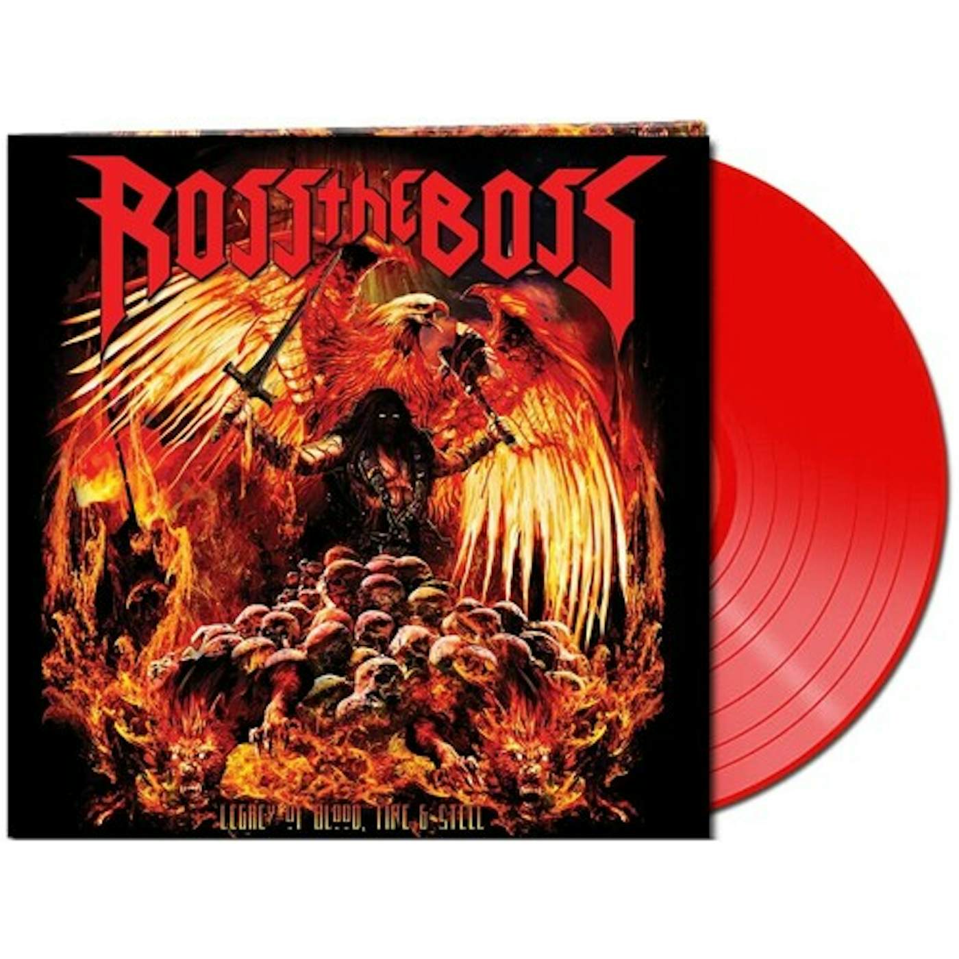 Ross The Boss LEGACY OF BLOOD FIRE & STEEL - RED Vinyl Record