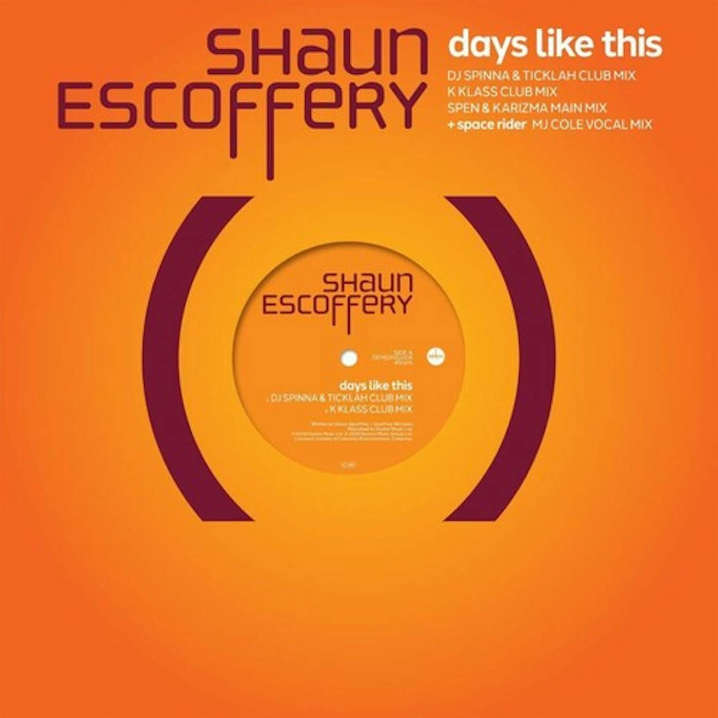 Shaun Escoffery DAY LIKE THIS Vinyl Record