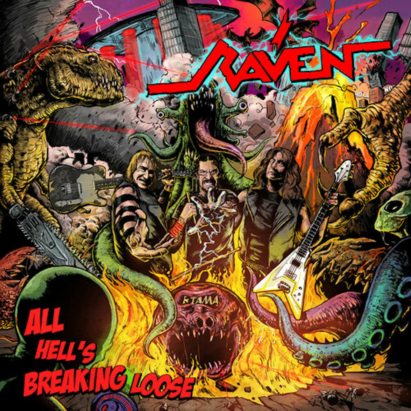 Raven ALL HELL'S BREAKING LOOSE Vinyl Record