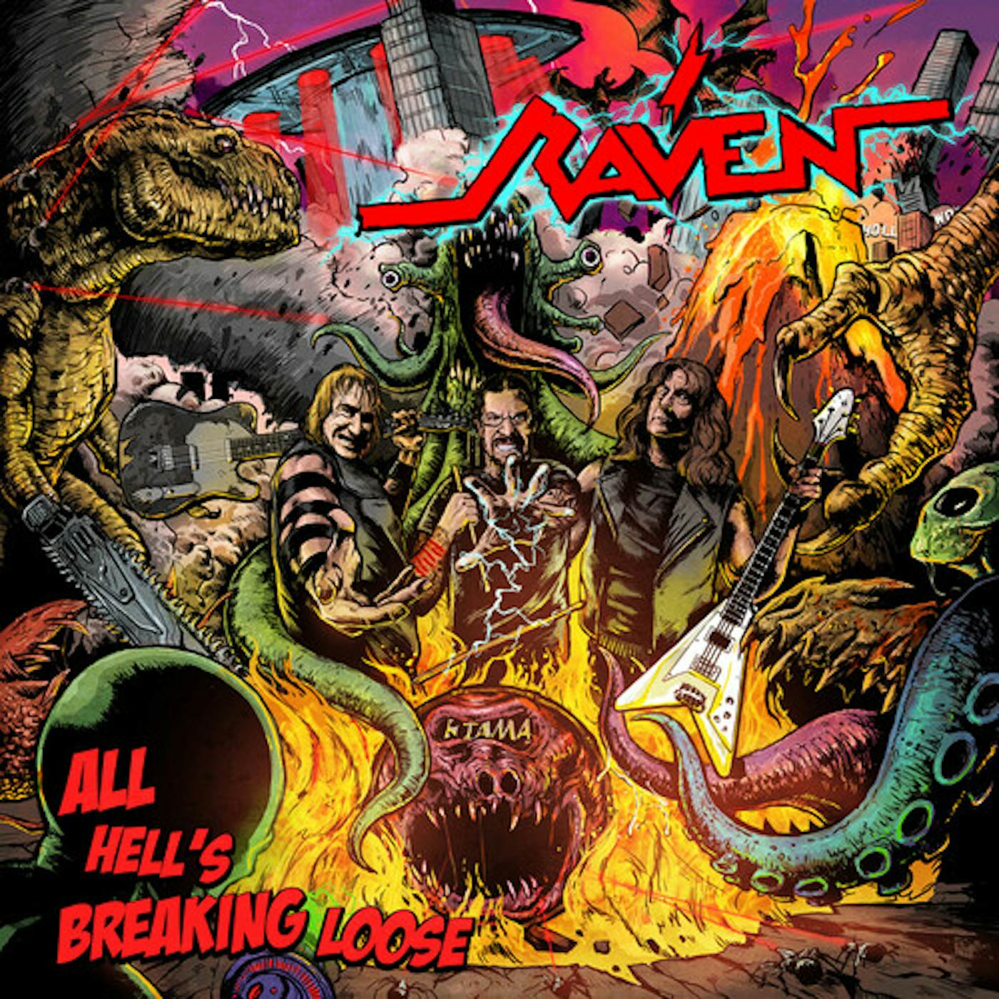 Raven ALL HELL'S BREAKING LOOSE CD