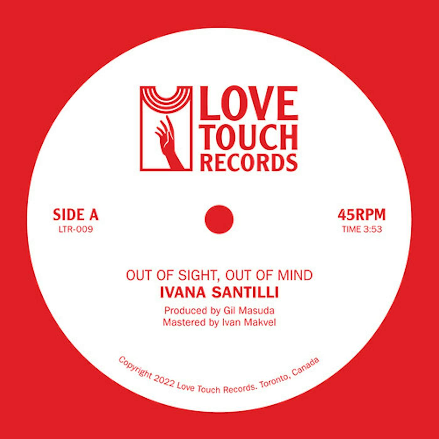 Ivana Santilli OUT OF SIGHT OUT OF MIND B/W AIR OF LOVE Vinyl Record