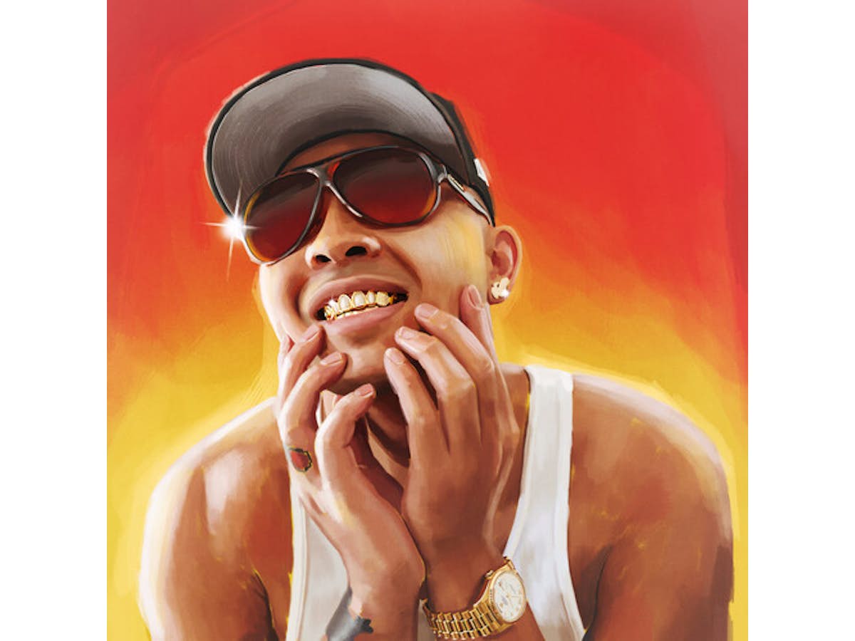 Mc Stan Best, Red Background, rapper, hip hop, HD phone wallpaper