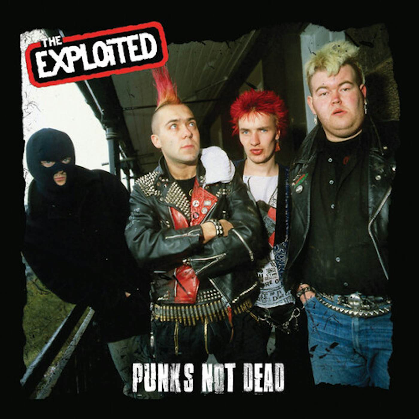 The Exploited PUNK'S NOT DEAD - RED/BLACK SPLATTER Vinyl Record