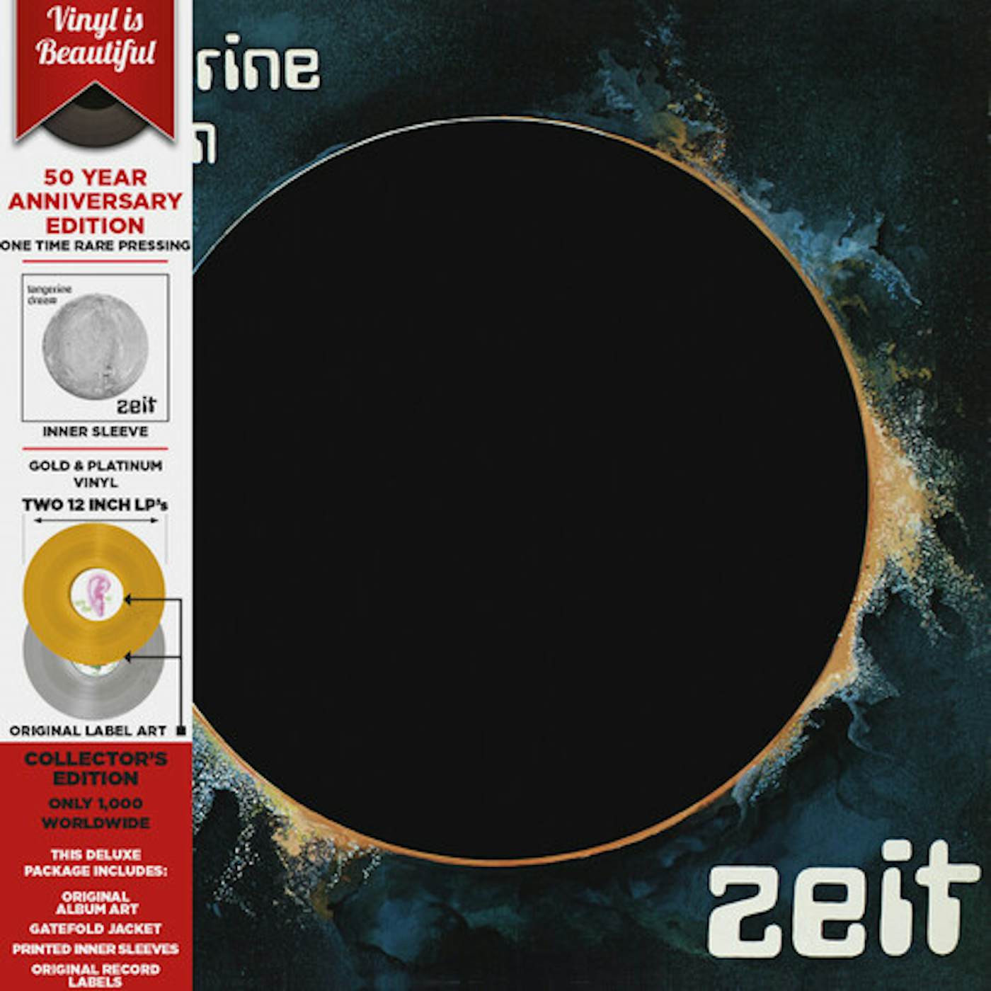 Tangerine Dream ZEIT 50TH ANNIVERSARY - GOLD & PLATINUM EDITION Vinyl Record
