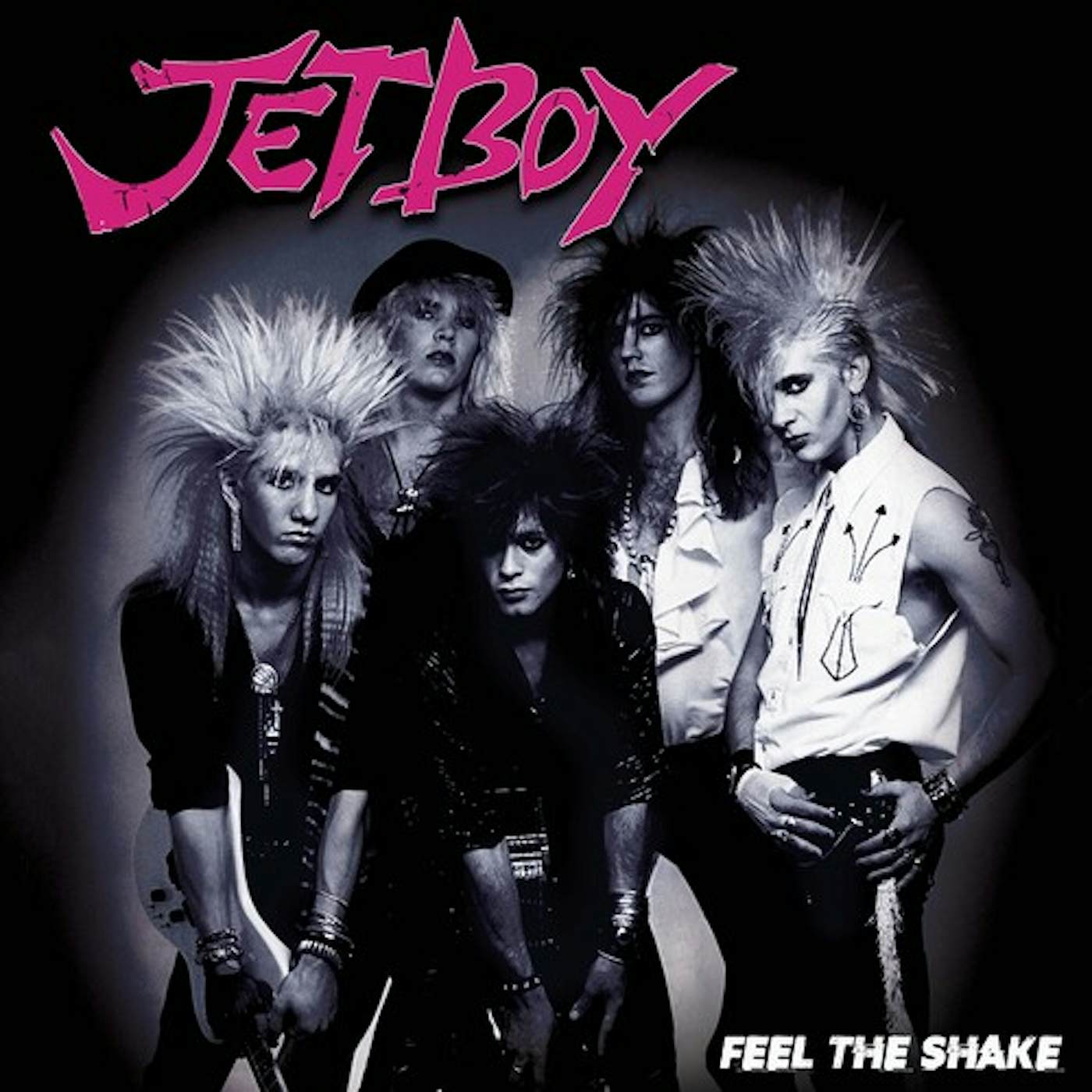 Jetboy FEEL THE SHAKE - PINK/BLACK SPLATTER Vinyl Record