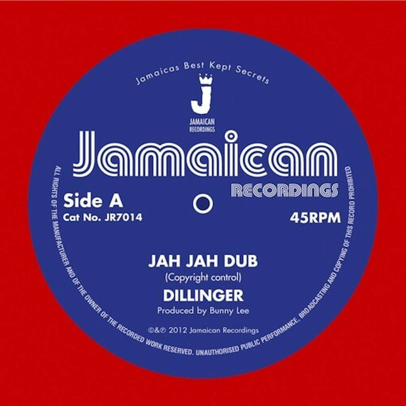 Dillinger JAH JAH DUB / SOCIAL VERSION Vinyl Record