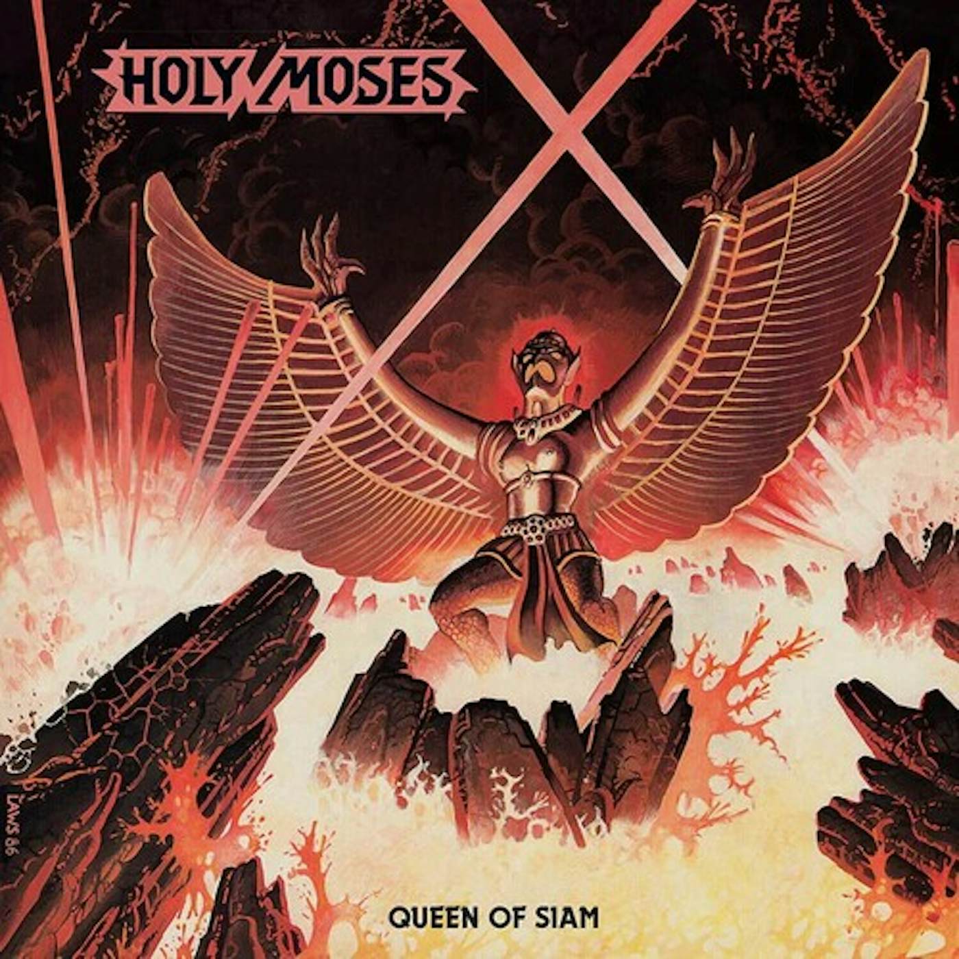 Holy Moses QUEEN OF SIAM - OXBLOOD/YELLOW Vinyl Record