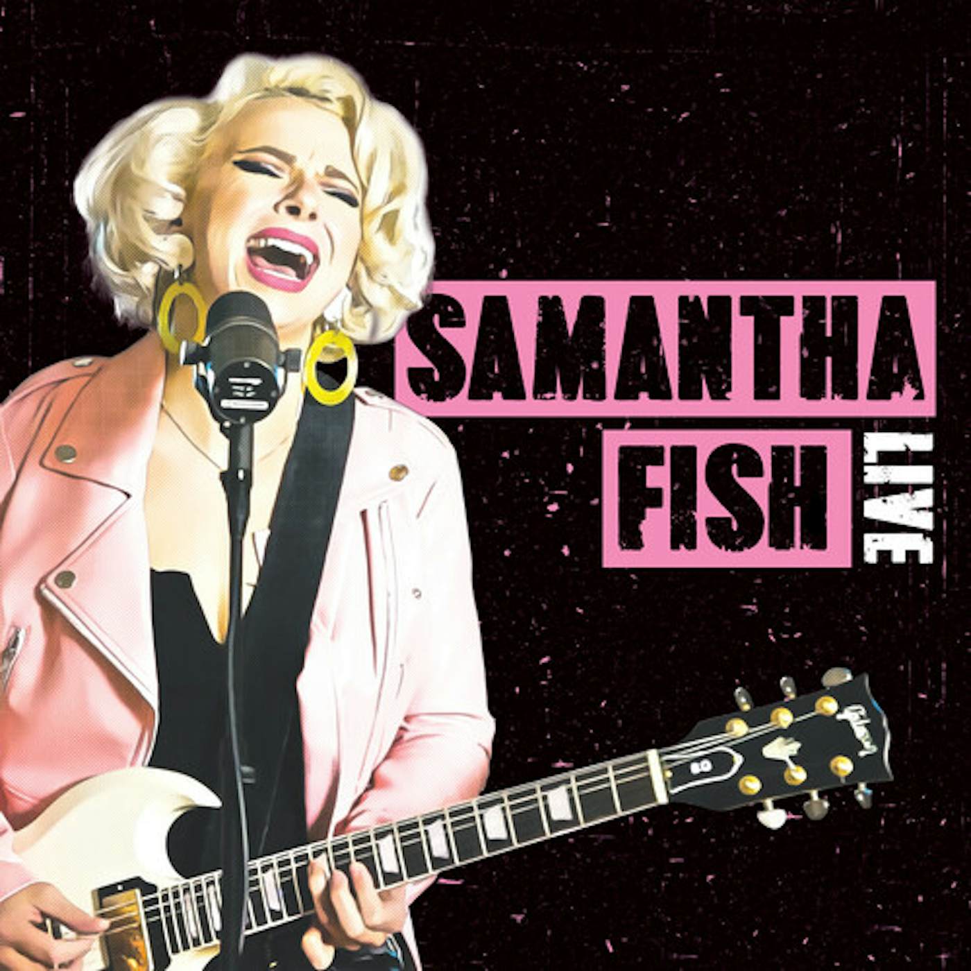 Samantha Fish LIVE - PINK/WHITE SPLATTER Vinyl Record