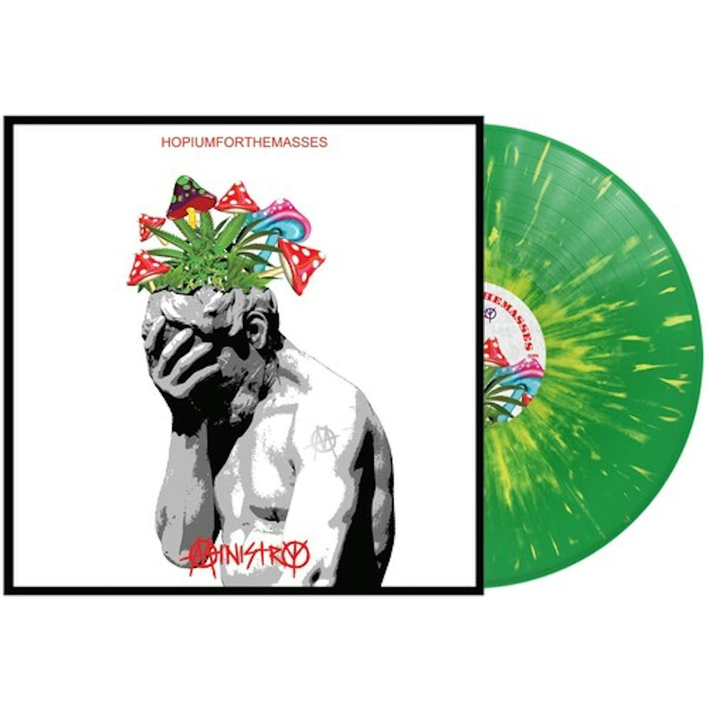Ministry HOPIUMFORTHEMASSES - GREEN & YELLOW SPLATTER Vinyl Record - Green Vinyl