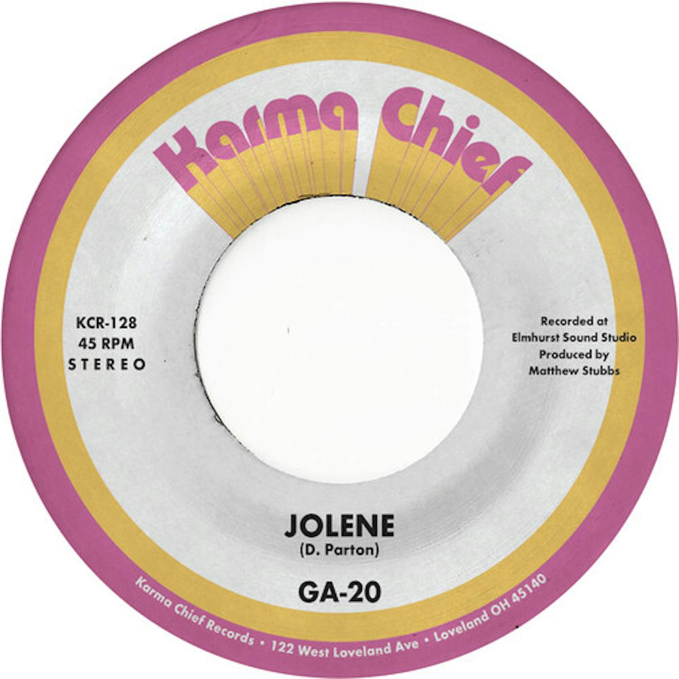 GA-20 JOLENE / STILL AS THE NIGHT Vinyl Record