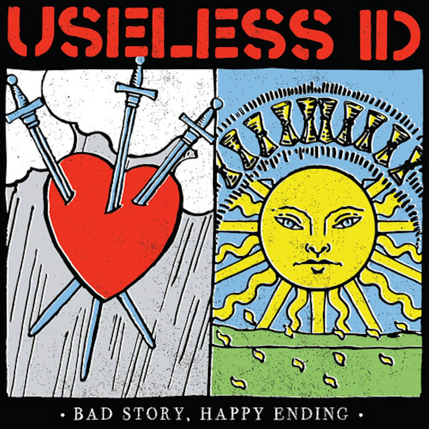 Useless Id BAD STORY HAPPY ENDING - RED/WHITE SPLATTER Vinyl Record
