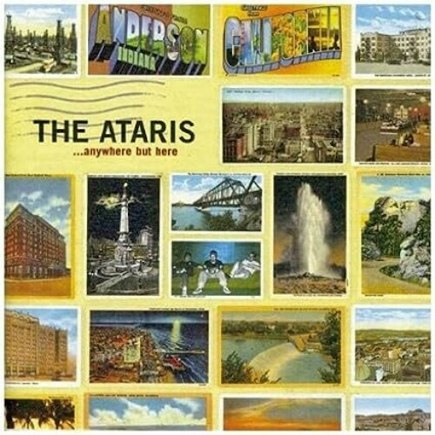 The Ataris ANYWHERE BUT HERE - YELLOW/BLACK SPLATTER Vinyl Record