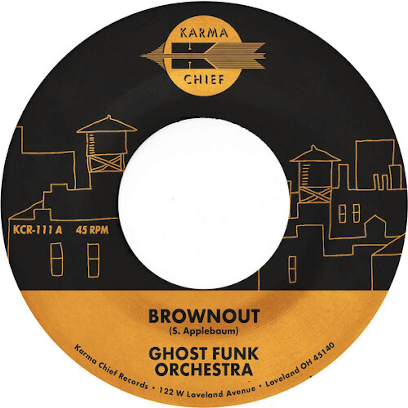 Ghost Funk Orchestra BROWNOUT / BONEYARD BAILE - FIRE RED Vinyl Record