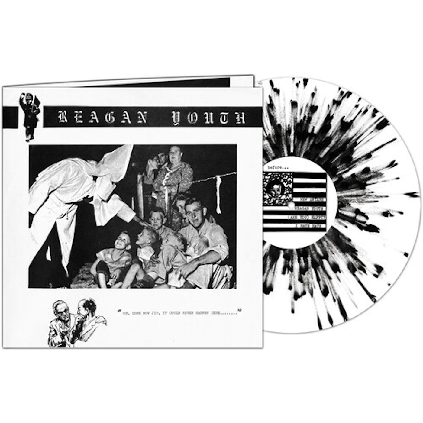Reagan Youth YOUTH ANTHEMS FOR THE NEW ORDER - BLACK/WHITE Vinyl Record