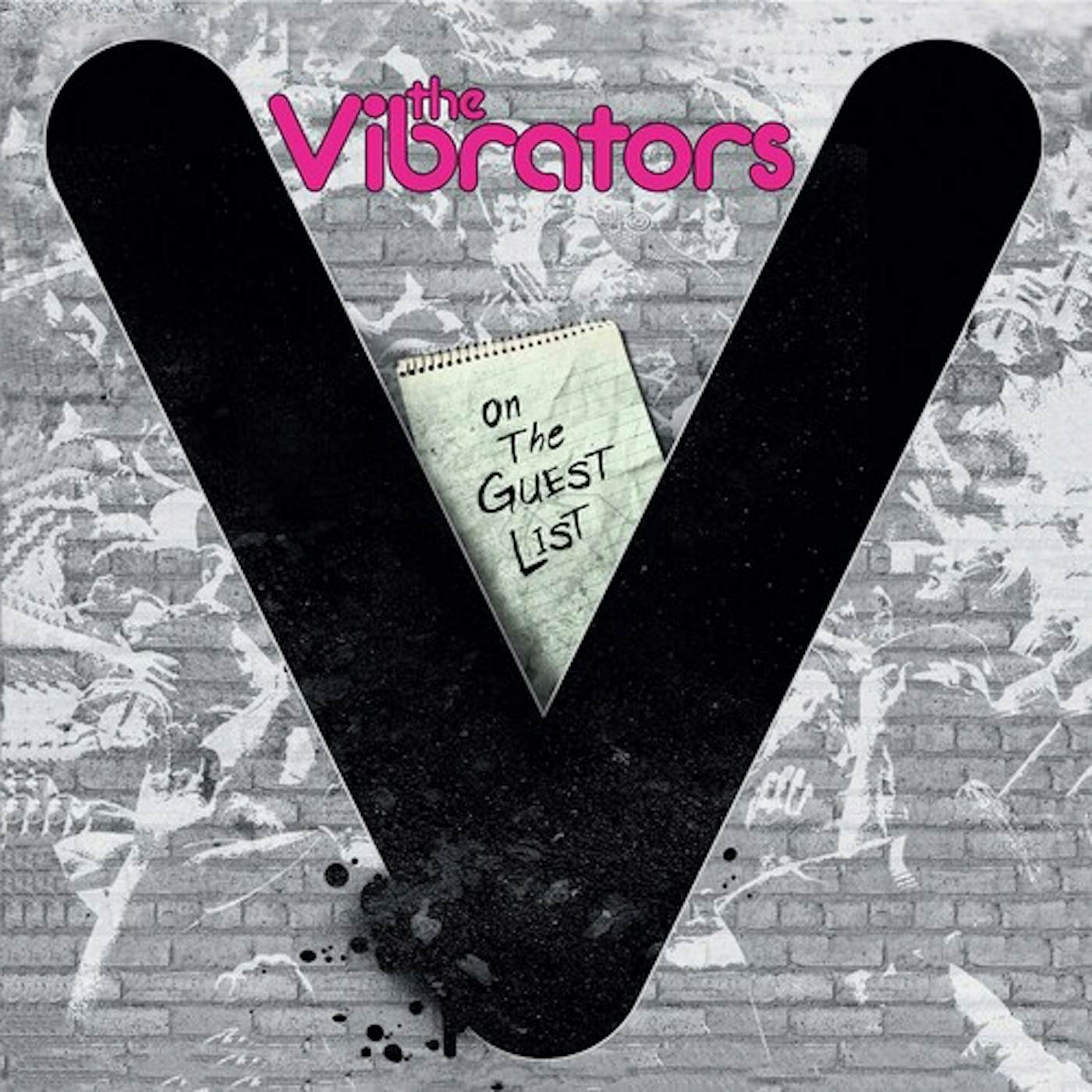 The Vibrators ON THE GUEST LIST - PINK/BLACK SPLATTER Vinyl Record