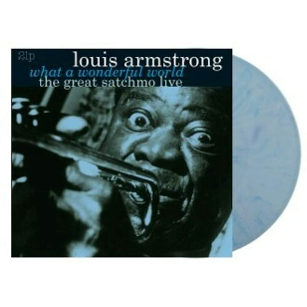 Louis Armstrong Jazz Music T-Shirt (What A Wonderful World) - White Shirt