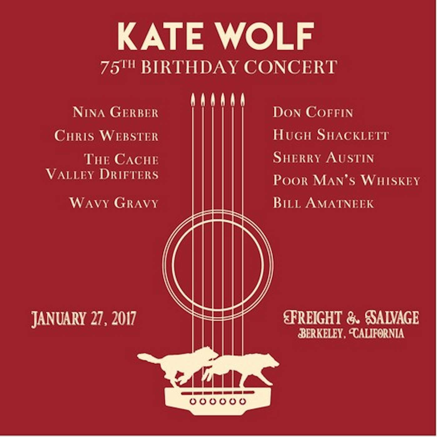 KATE WOLF 75TH BIRTHDAY CONCERT CD