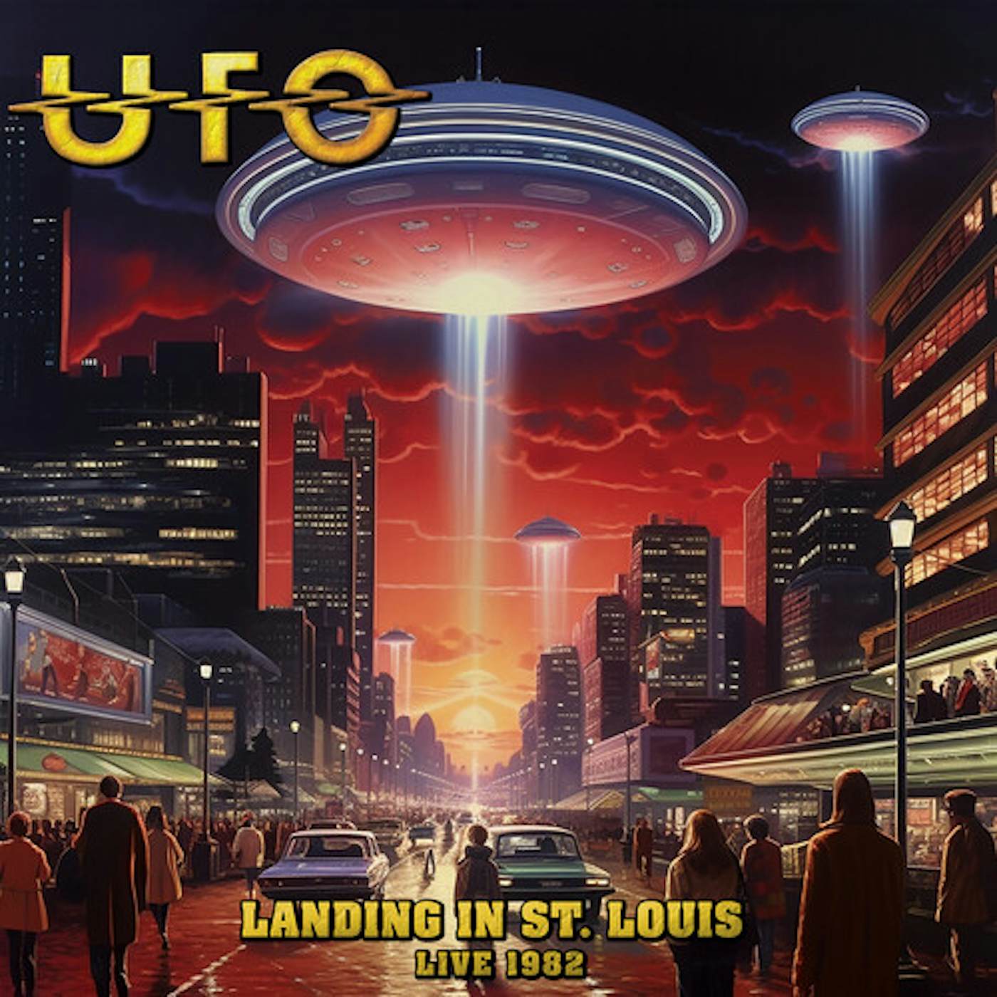UFO LANDING IN ST. LOUIS - LIVE 1982 - GOLD Vinyl Record