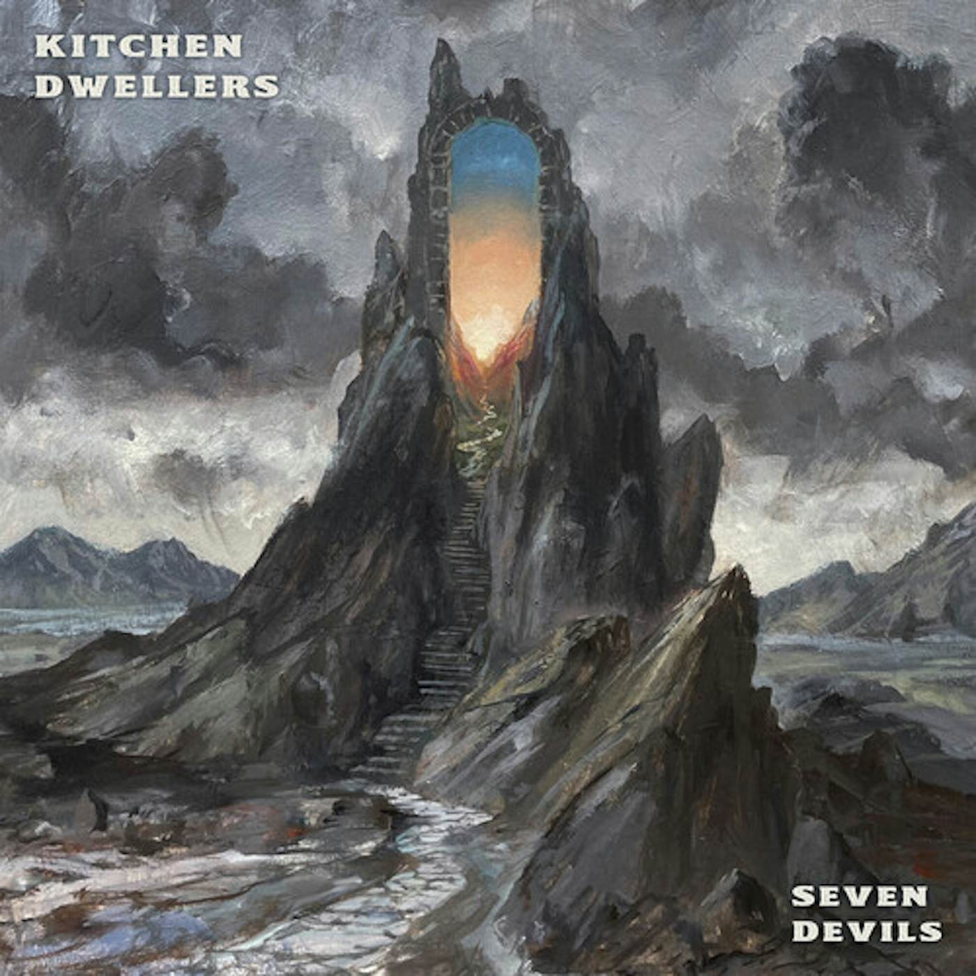 Kitchen Dwellers Seven Devils - Blue & Orange Galaxy Vinyl Record