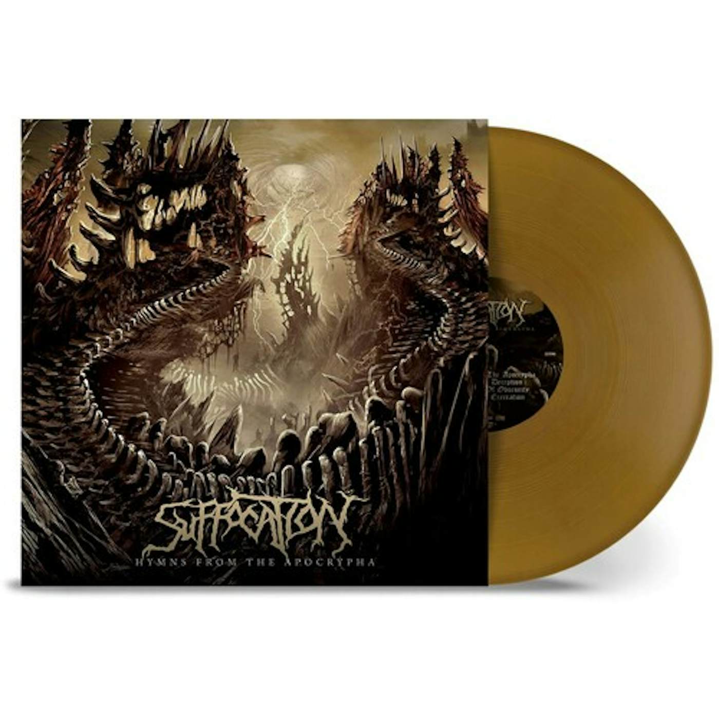 Suffocation HYMNS FROM THE APOCRYPHA - GOLD Vinyl Record - Colored Vinyl, Gold Vinyl