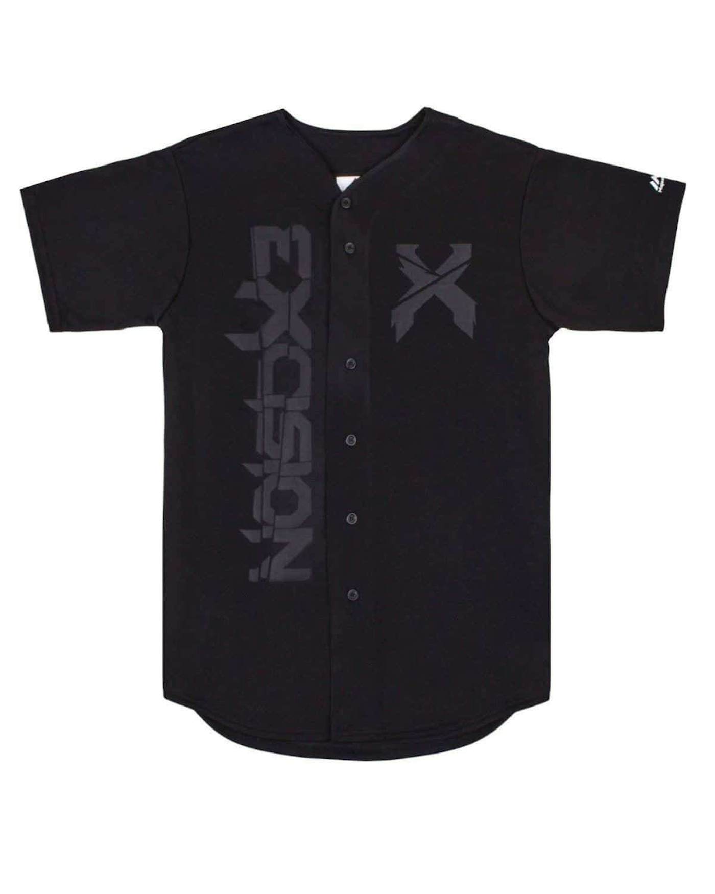 Headbanger Baseball Jersey (Blue/Black Gradient)