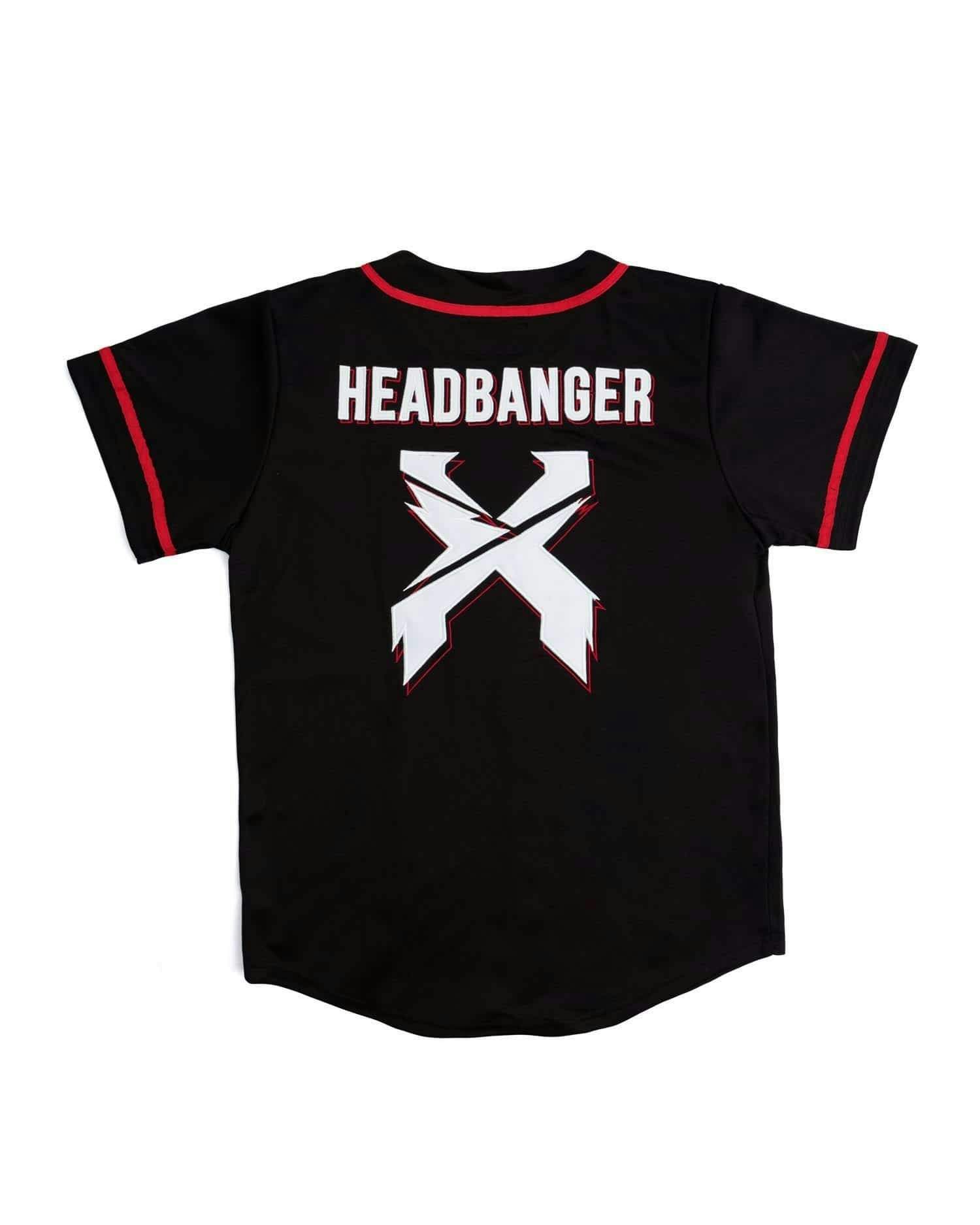 black and red baseball jersey