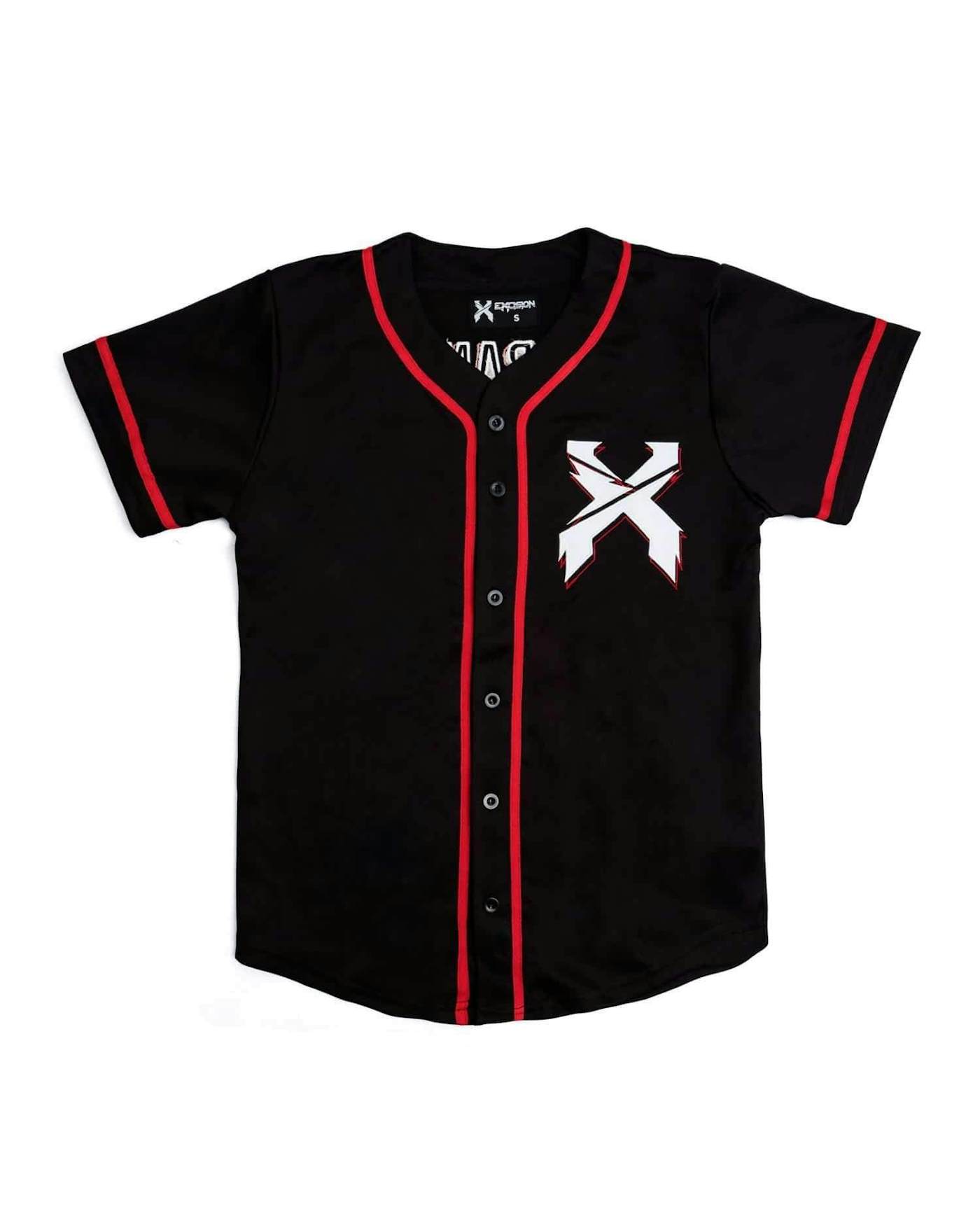 Excision Baseball Jersey - Black/Red