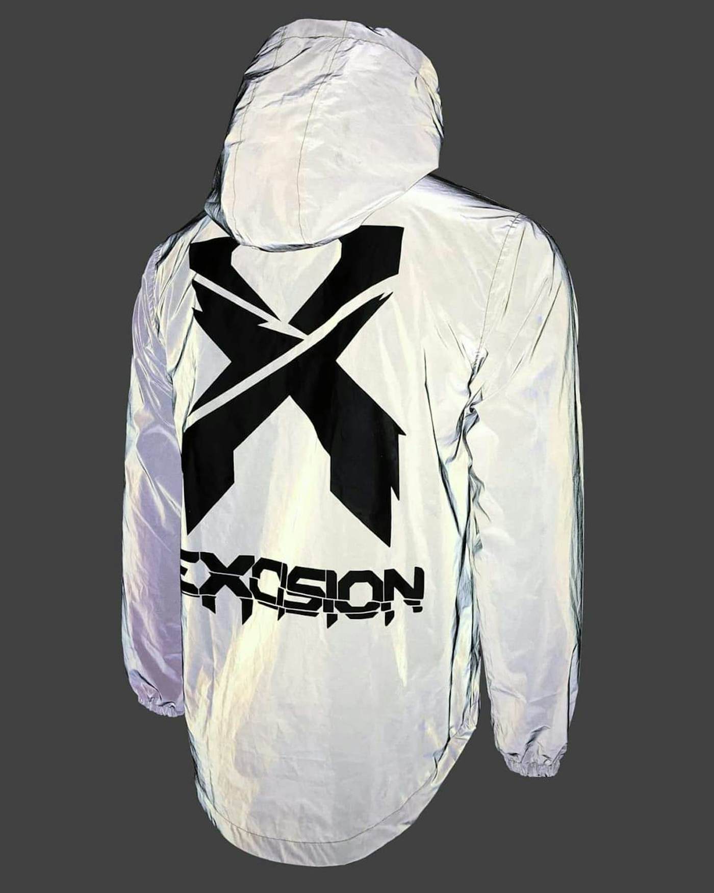 Excision 'Sliced' Logo All-Over Spectrum Reflective Zip Up Jacket