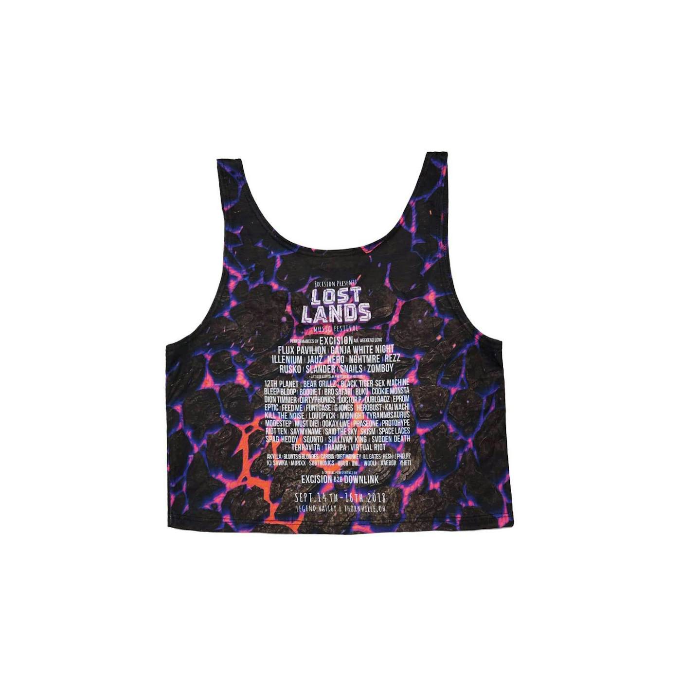 Excision Lost Lands 'Magma' Women's crop Top (Nebula)