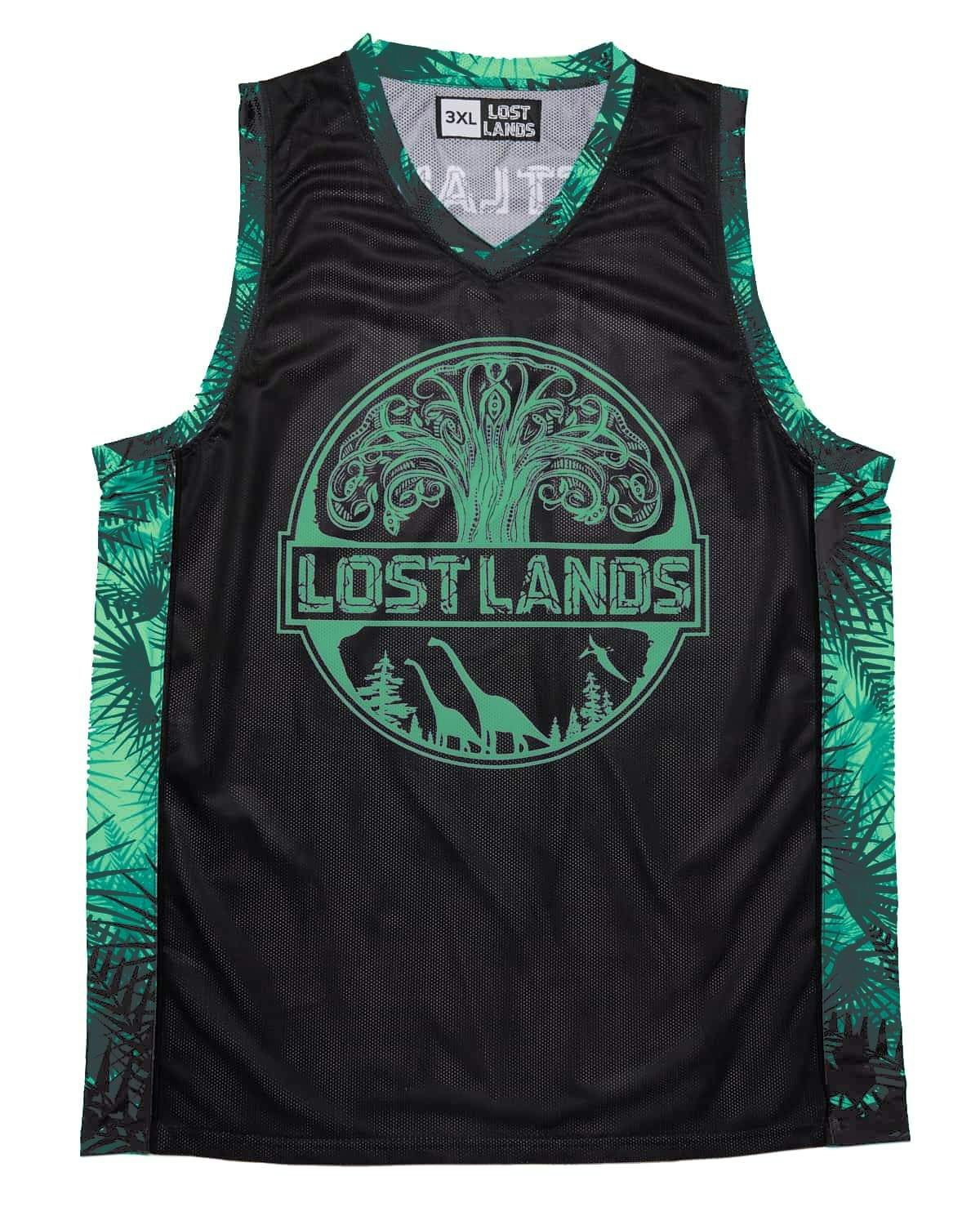Excision Lost Lands &lsquo;Foliage&rsquo; Basketball Jersey - Black/Green