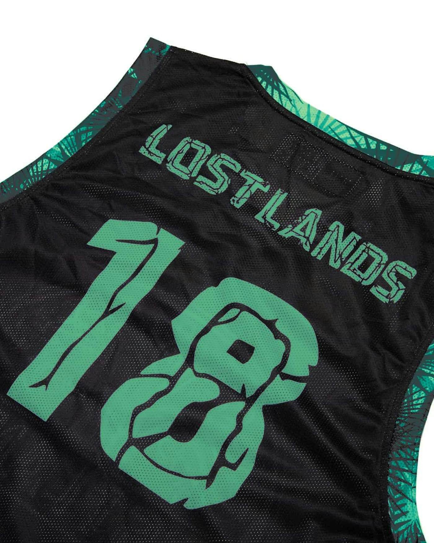 Lost Lands 'Rex' Basketball Jersey (Green/Black)