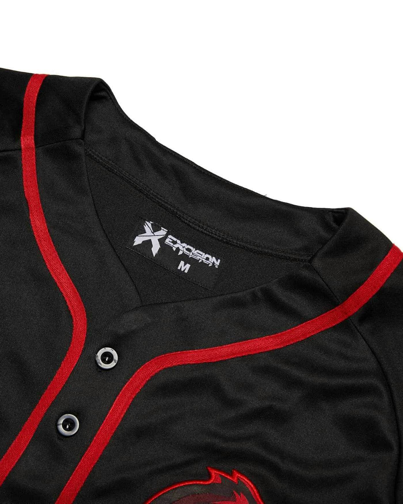 Excision Baseball Jersey - Black/Red