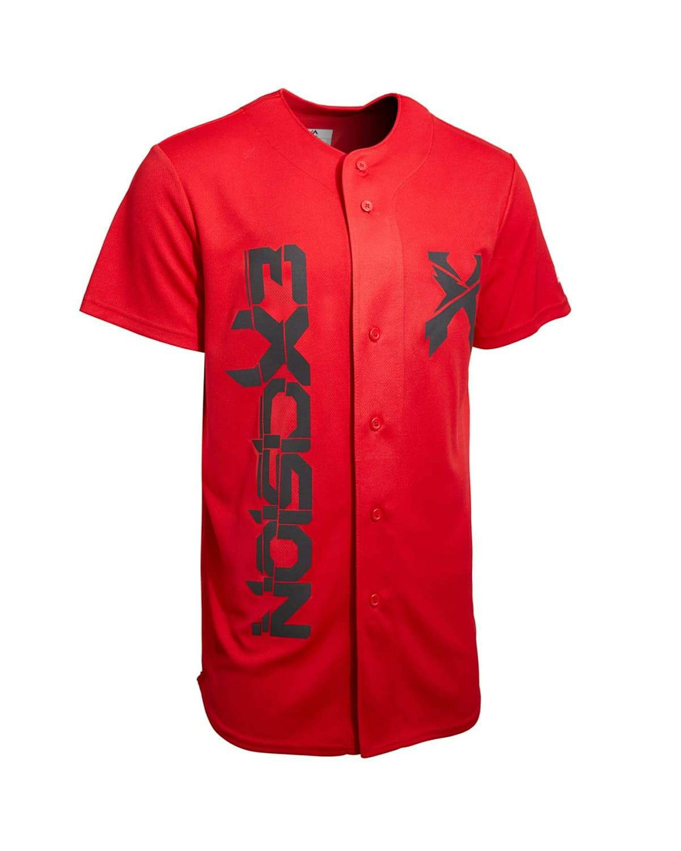 Excision 'Headbanger' Reflective Baseball Jersey - Scarlet/Black