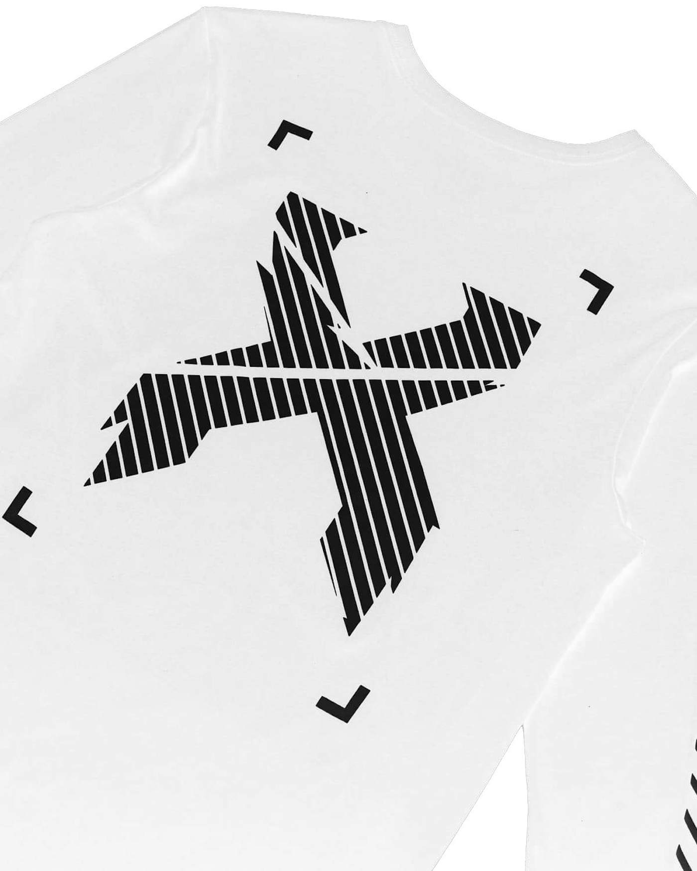 Excision Merch Excision Sliced Logo Long Sleeve Tee White - Tipatee