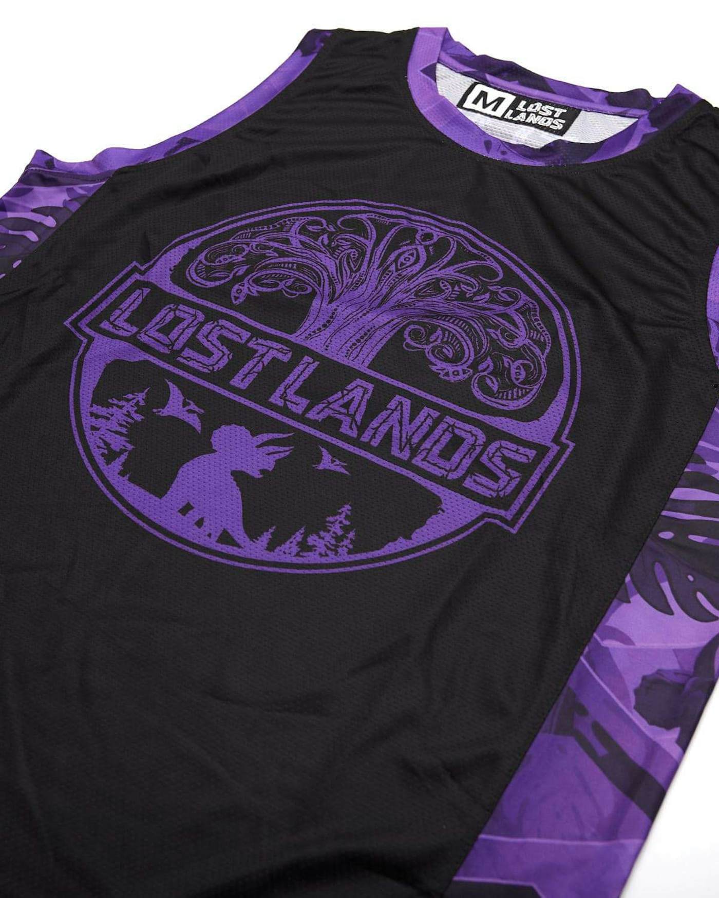 Geo Foliage' Dye Sub Basketball Jersey - Purple