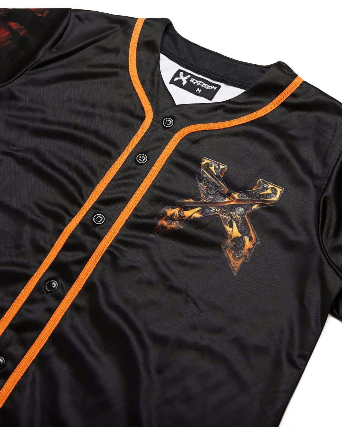 black and orange baseball jersey