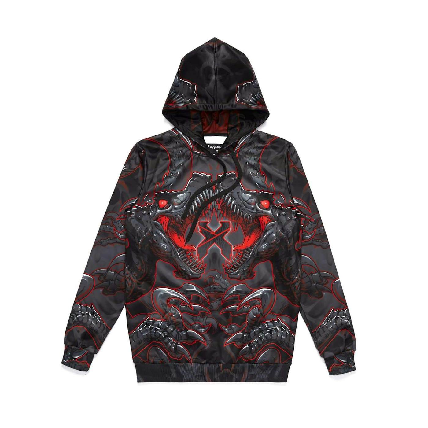 Excision 'Raptor Attack' Dye Sub Hoodie - Red