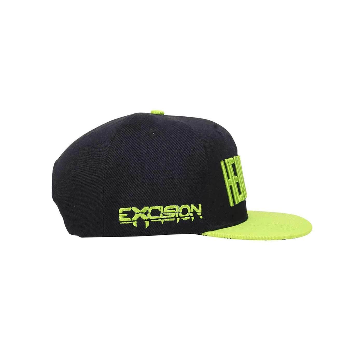 Excision 'Headbanger' Snapback - Black/Neon Green