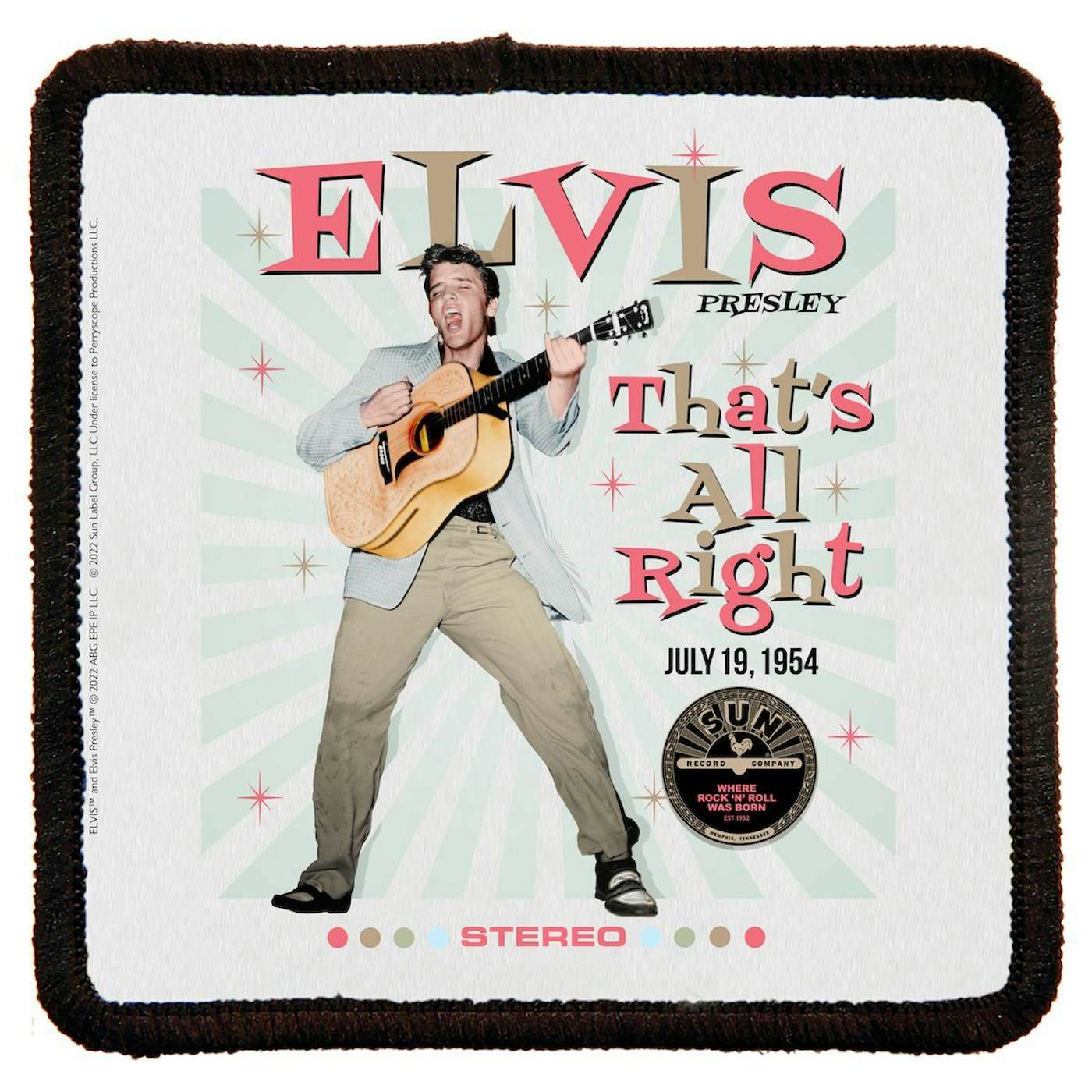 Elvis Presley That's All Right Rays Square Patch