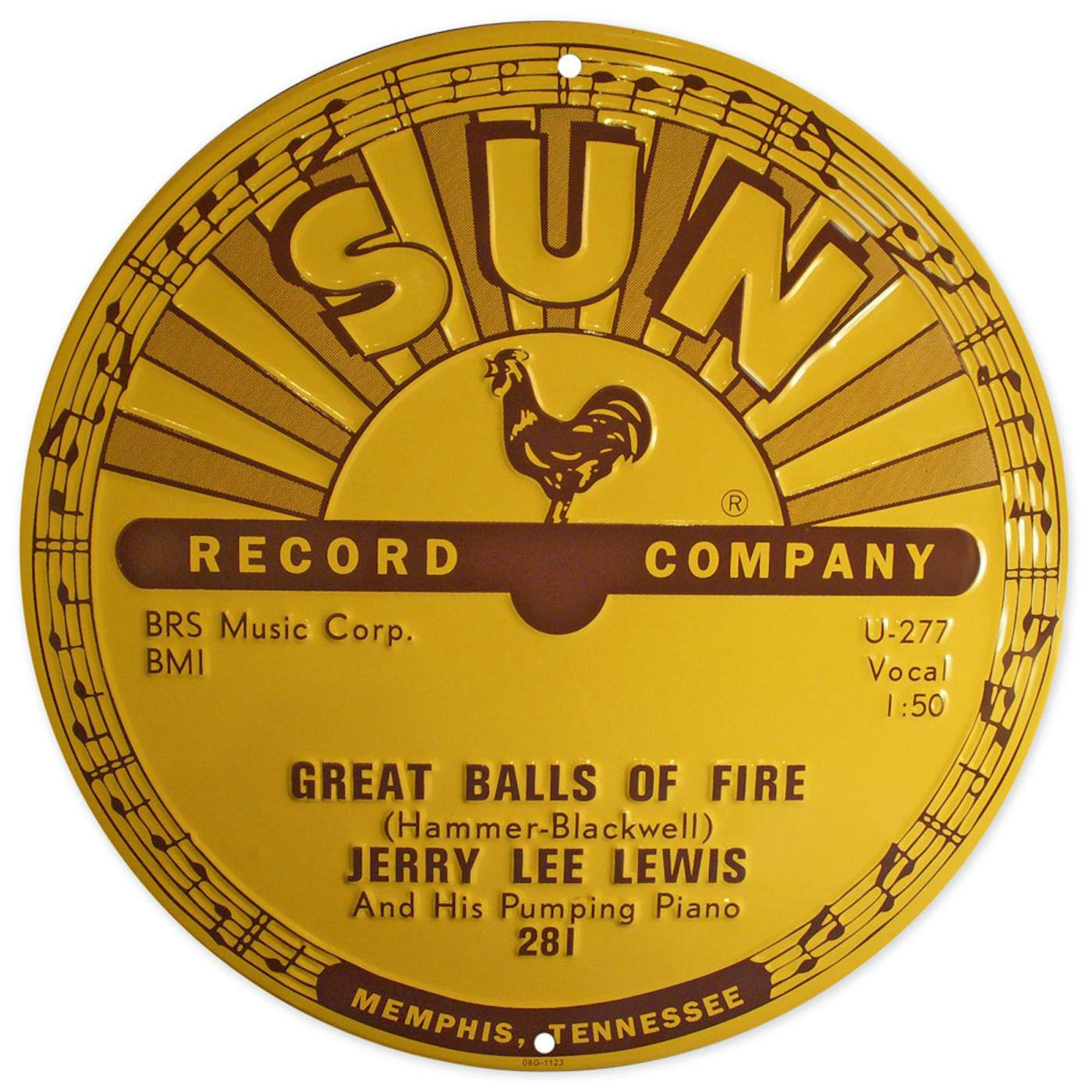 Jerry Lee Lewis Great Balls of Fire Aluminum Sign