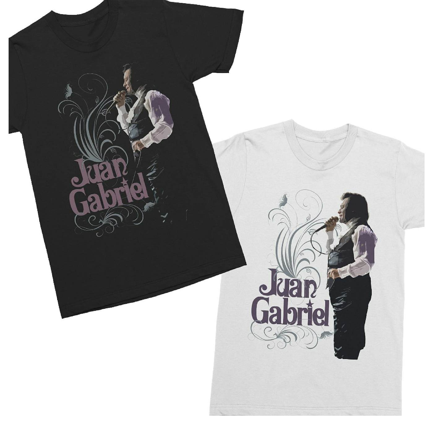 Juan Gabriel Live Flourish Black T-shirt