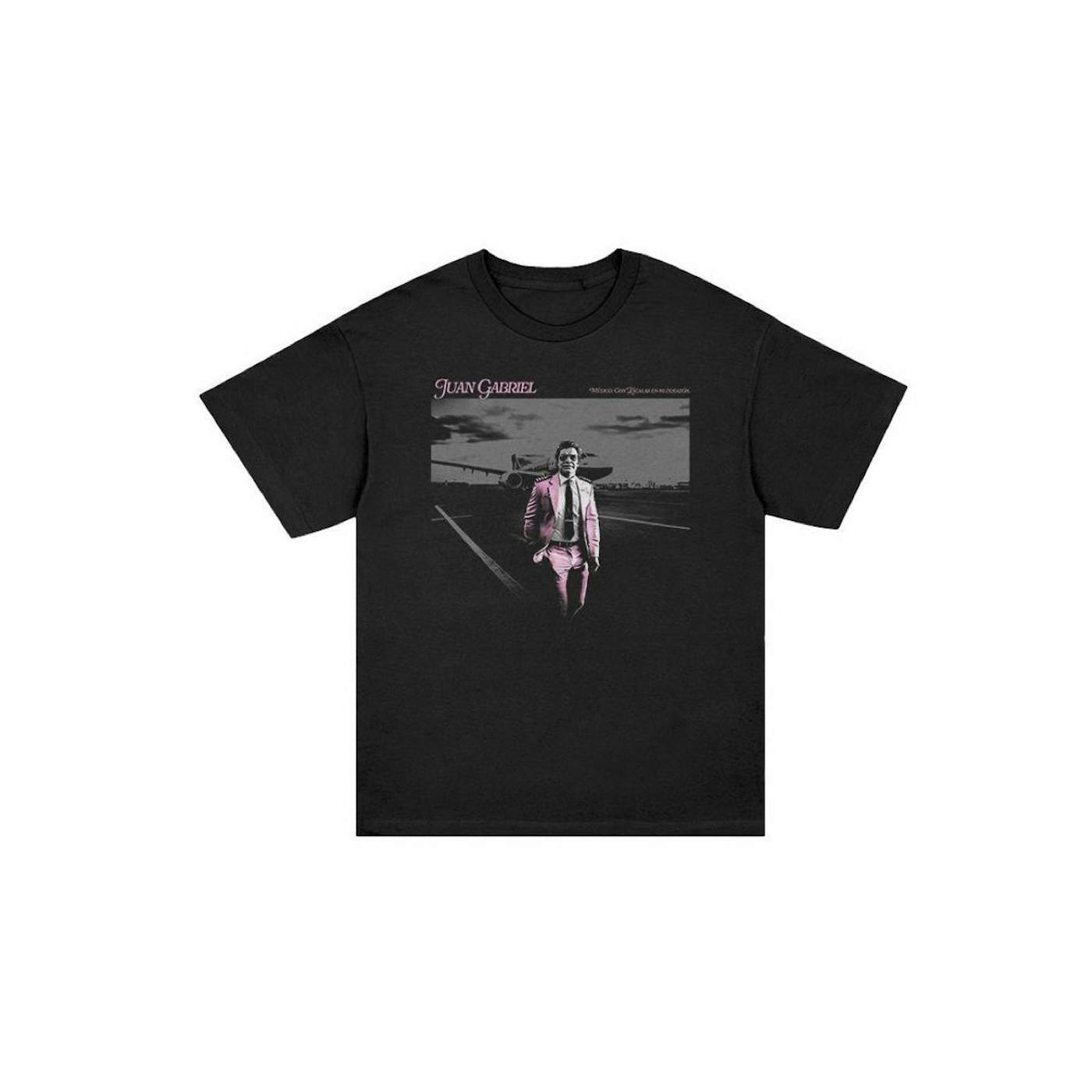 Juan Gabriel Escalas Pink On Black T-Shirt