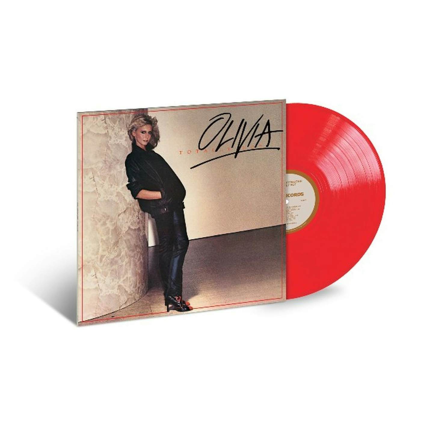 Olivia Newton-John Totally Hot Neon Coral Red Vinyl LP