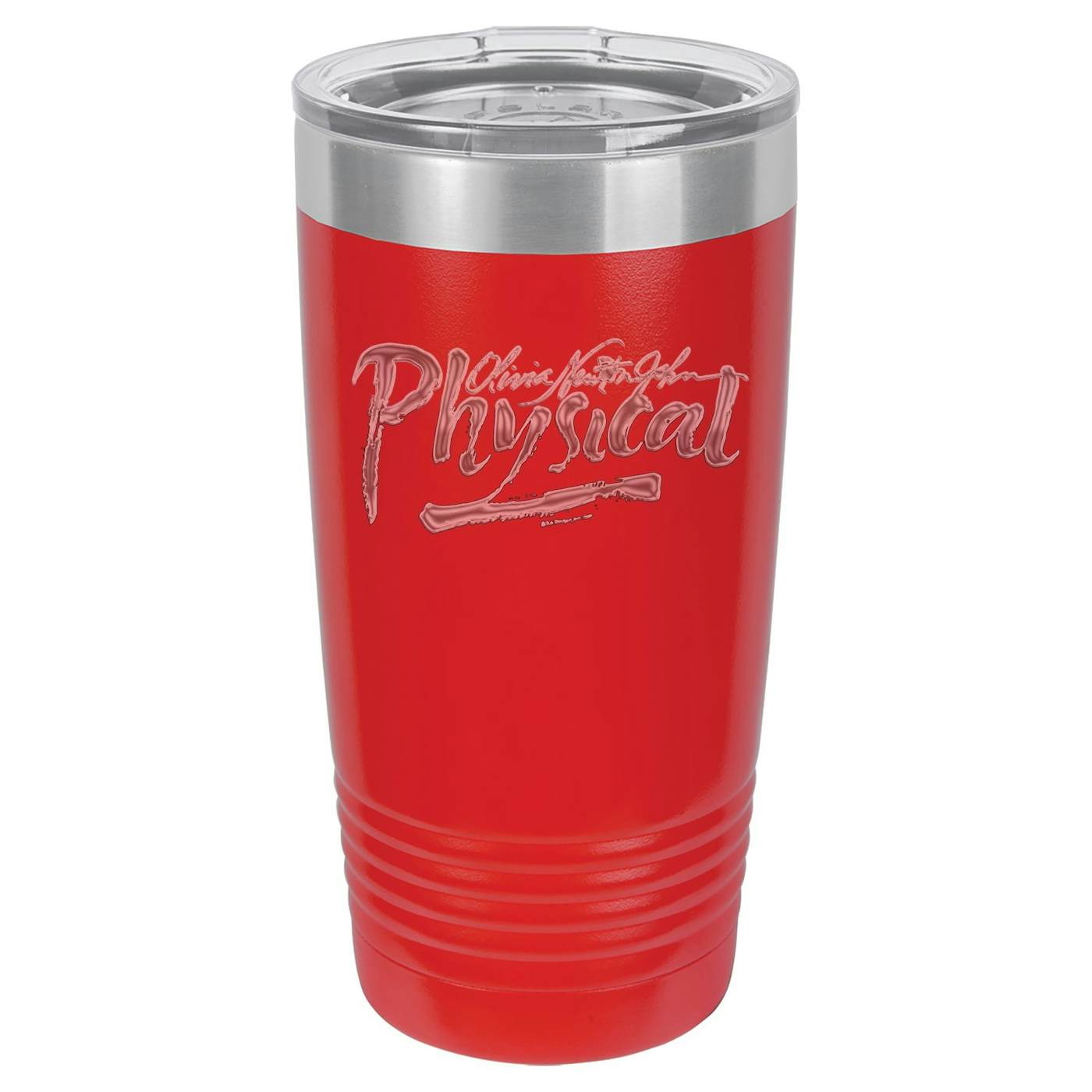 RED DISCO HEART TUMBLER WITH STRAW