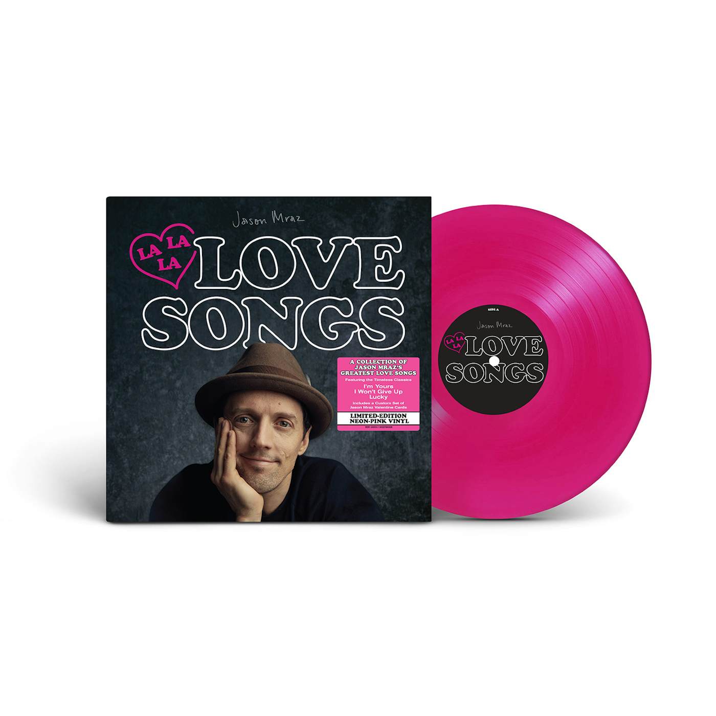 Jason Mraz Lalalalovesongs Limited Edition Neon Pink Vinyl