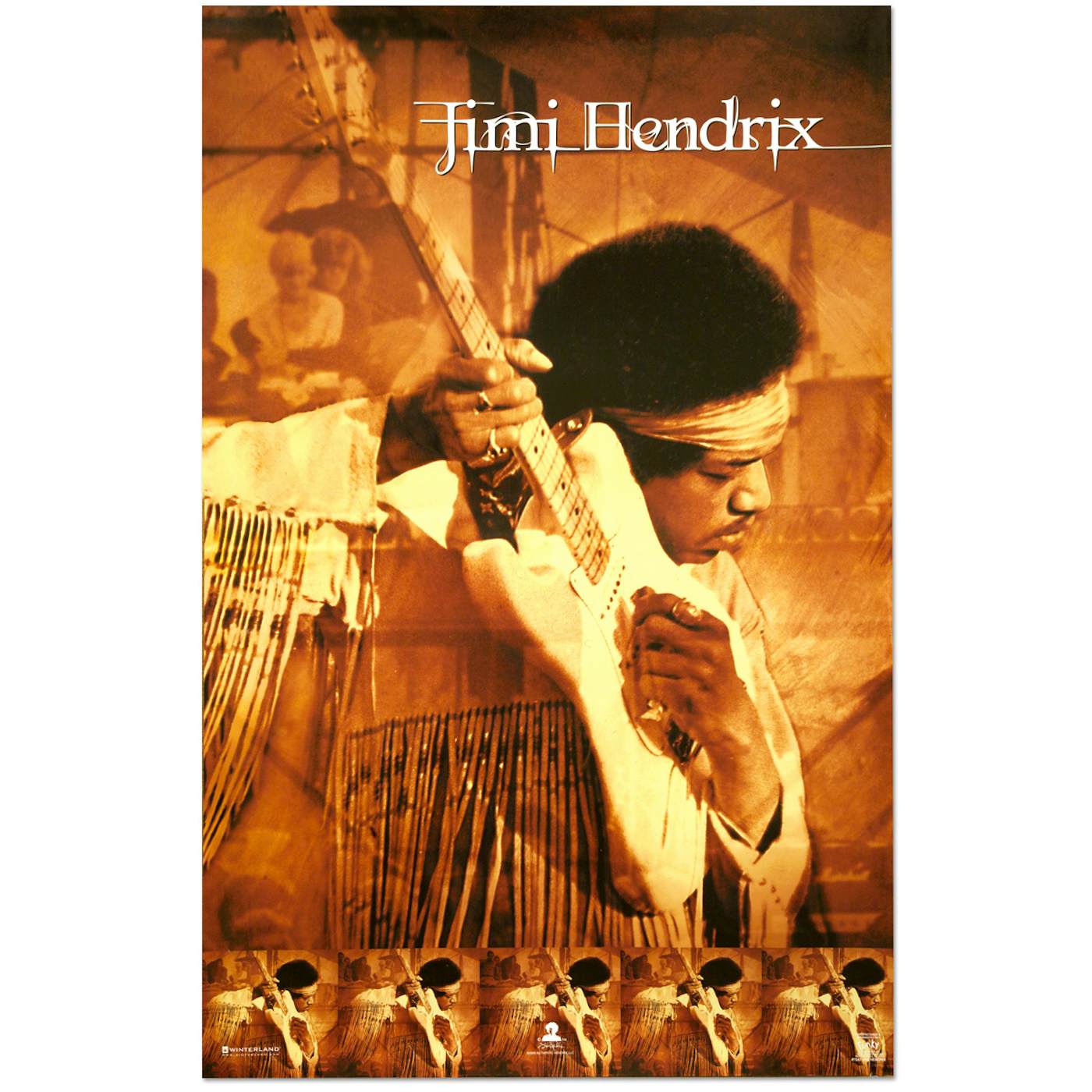 Jimi Hendrix Live At Woodstock Poster
