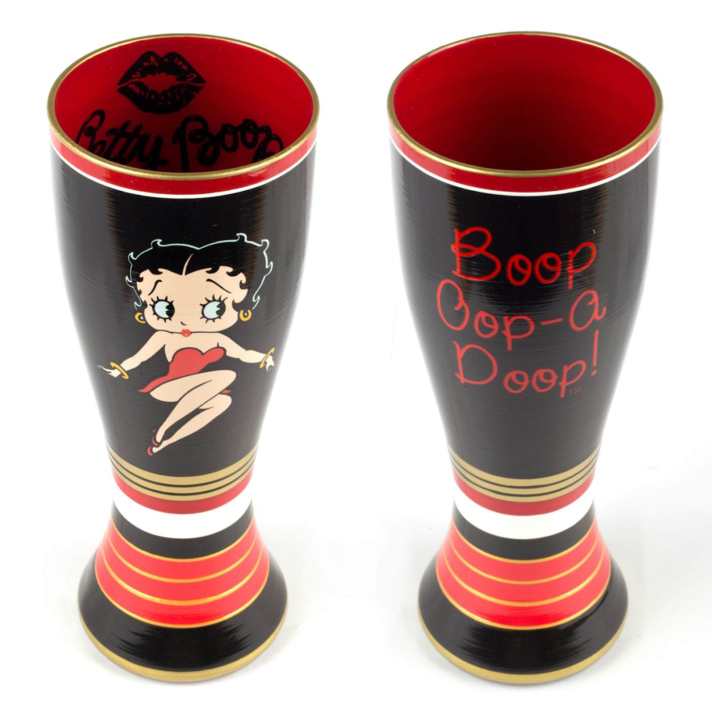 Betty Boop - 20oz. 2 pc. Hand Painted Glass 