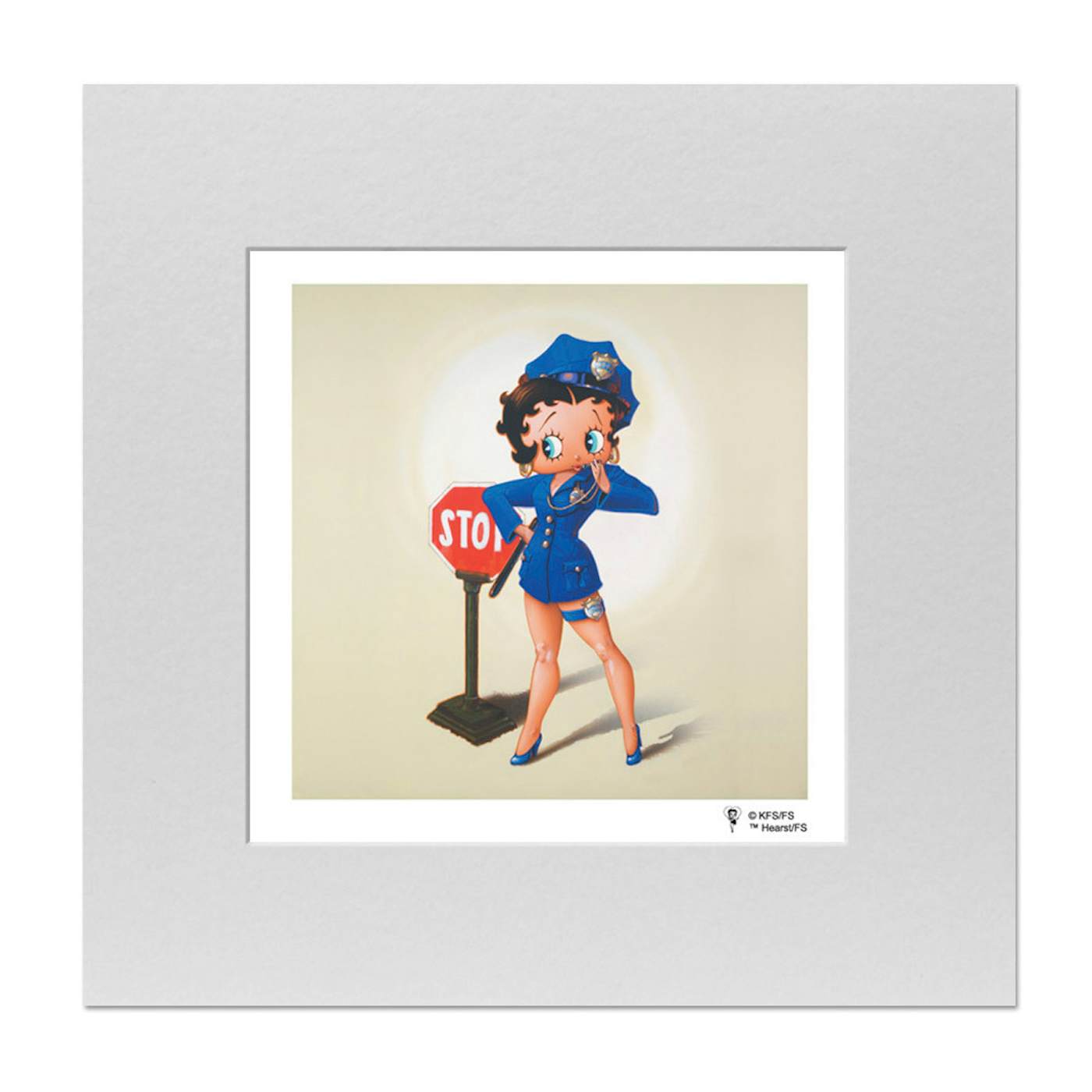 Betty Boop Police Woman 8inch x 8inch Print