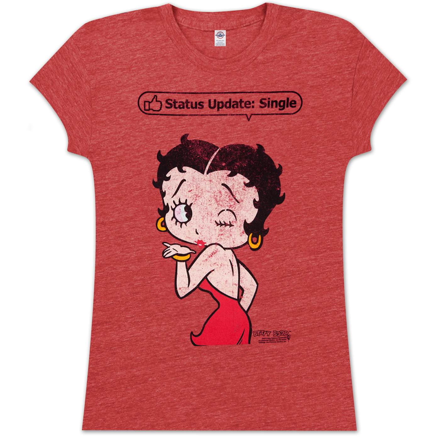 Betty Boop Single Status Ladies T-shirt
